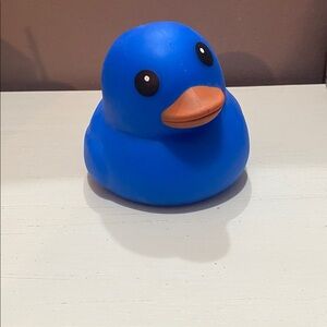 JUMBO SQUISHY LAFFY QUACKS BLUE RUBBER DUCK TOY